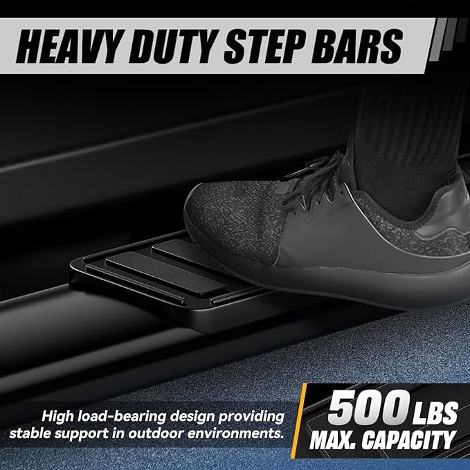 Estribos Auto Dynasty Compatibles Chevy Silverado GMC Sierra 99-14 Cabina Extendida 5" Negro miniatura 4