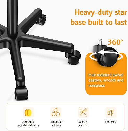 Miniatura 3 de Bandeja de salón con ruedas Bandeja de tatuaje de aluminio premium Bandeja enrollable ajustable para servicio de salón de belleza, carrito de