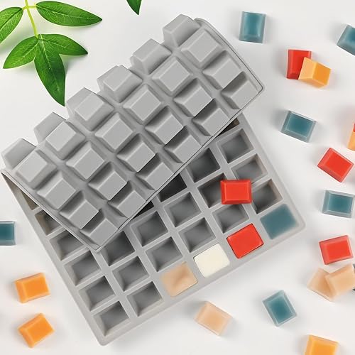 Miniatura 2 de Moldes cuadrados de silicona para dulces de chocolate, mini molde de goma de silicona para terraza cuadrada, 72 cavidades tamaño de molde de fondant