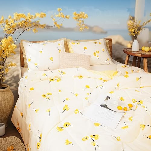 Miniatura 3 de Juego de edredón de hojas de palmera tropical, tamaño King, color blanco y gris, patrón botánico, hojas de palmera de selva tropical, juego de