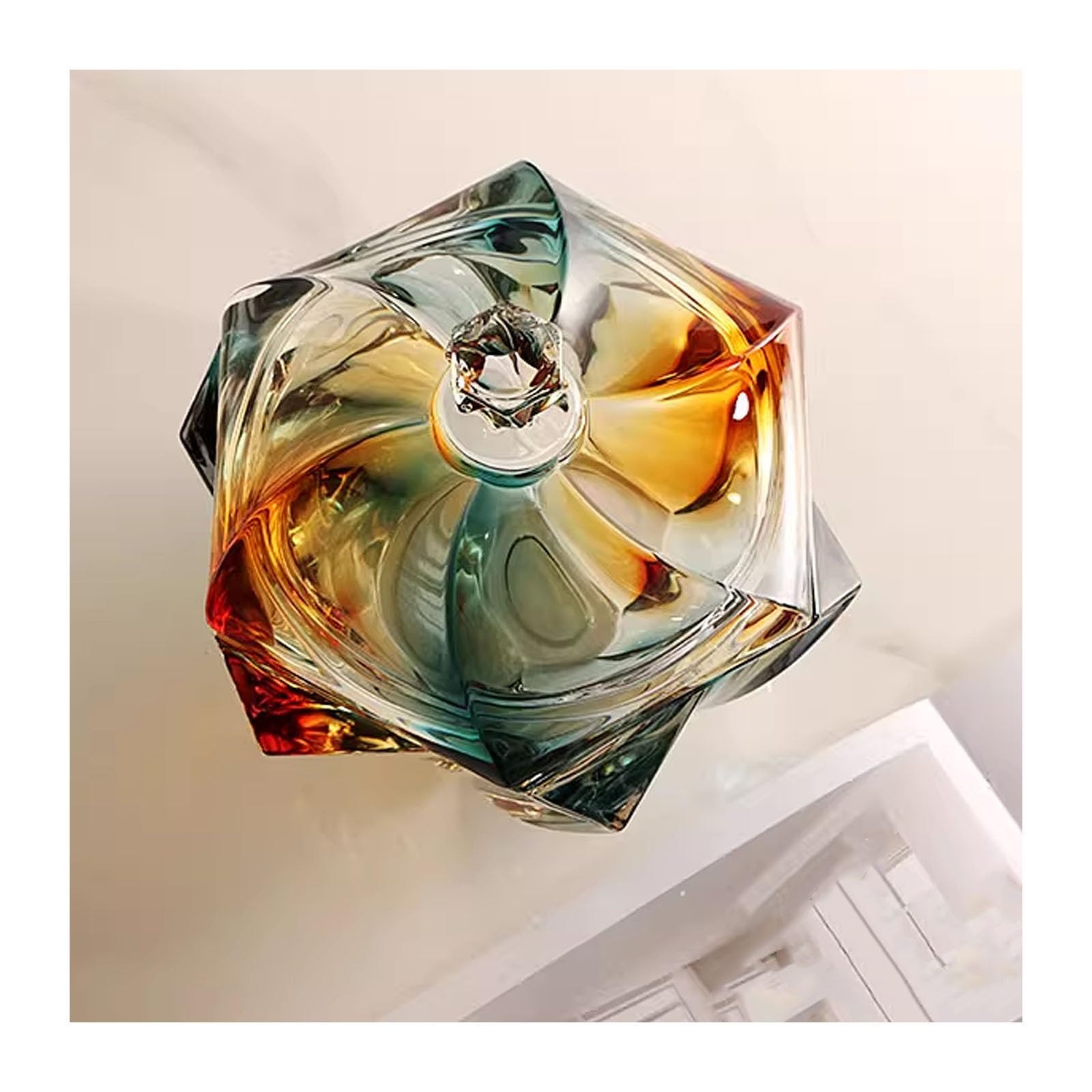 Tarro de cristal para caramelos con tapa, recipiente de almacenamiento transparente para dulces, caja de joyería hecha a mano, tarro decorativo para el hogar y eventos