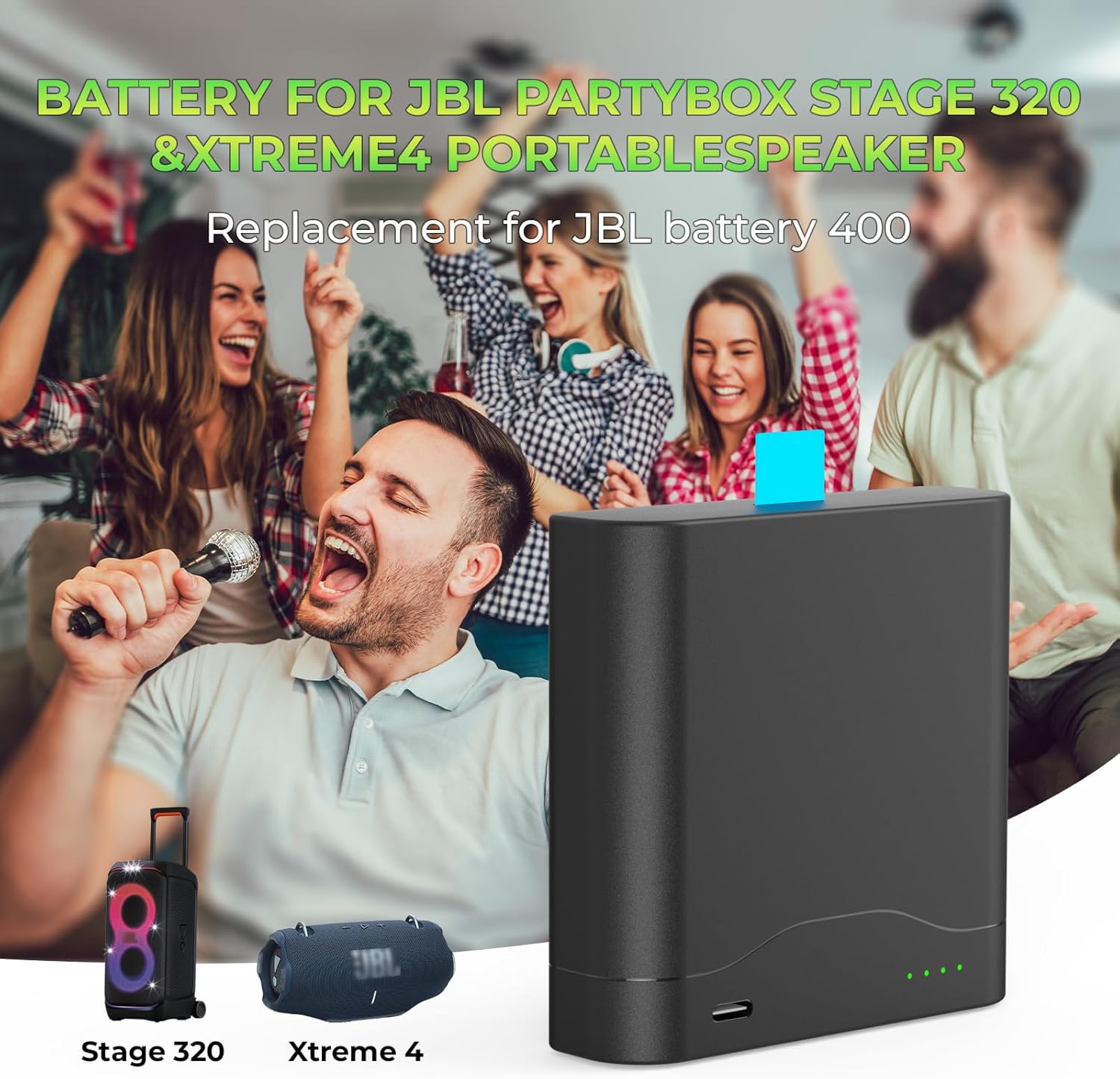 Battery for JBL Xtreme 4 Portable Speaker, 10000mAh Replacement Battery for JBL PartyBox Stage 320 Portable Speaker - Image 2