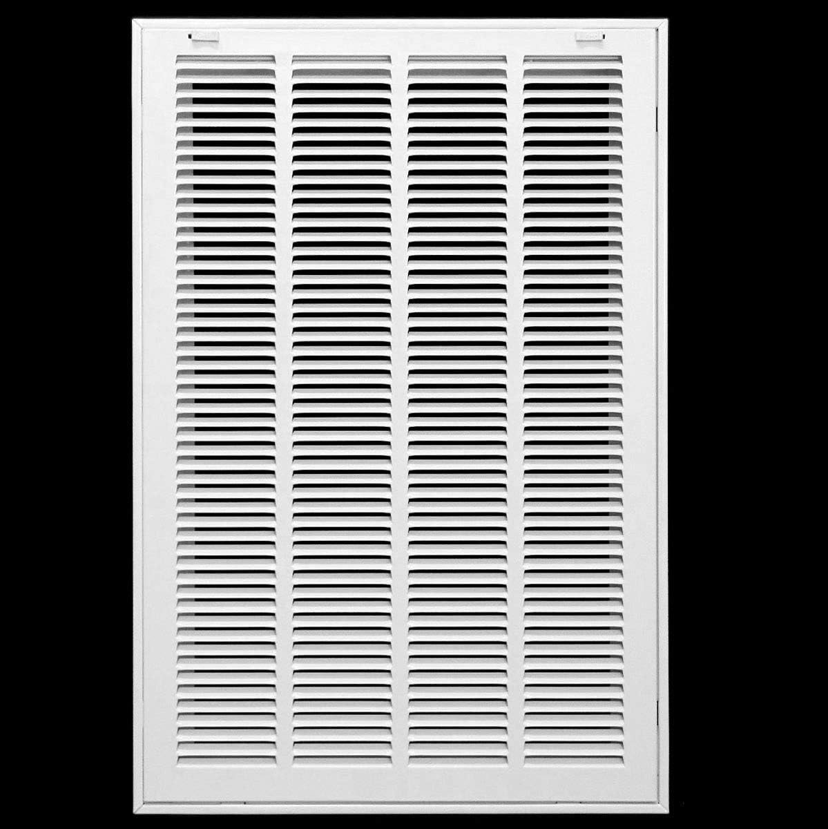 HVAC Premium 16" X 26" Steel Return Air Filter Grille for 1" Filter - Removable Face/Door - HVAC Duct Cover - Flat Stamped Face - White [Outer Dimensions: 18 5/8"w X 28 5/8"h] 16 X 26