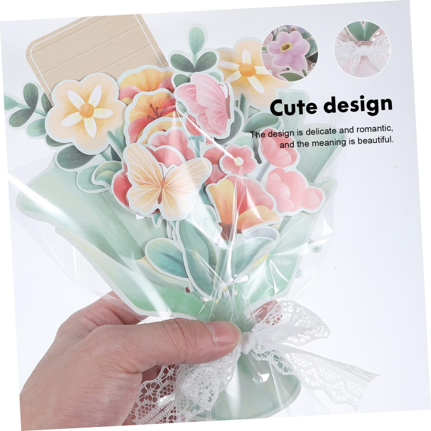 15pièces Cartes De Vœux Pour Enseignants De Cartes Papier Forme De Bouquet Floral Pour Journée Des Enseignants Avec Messages De Bénédiction