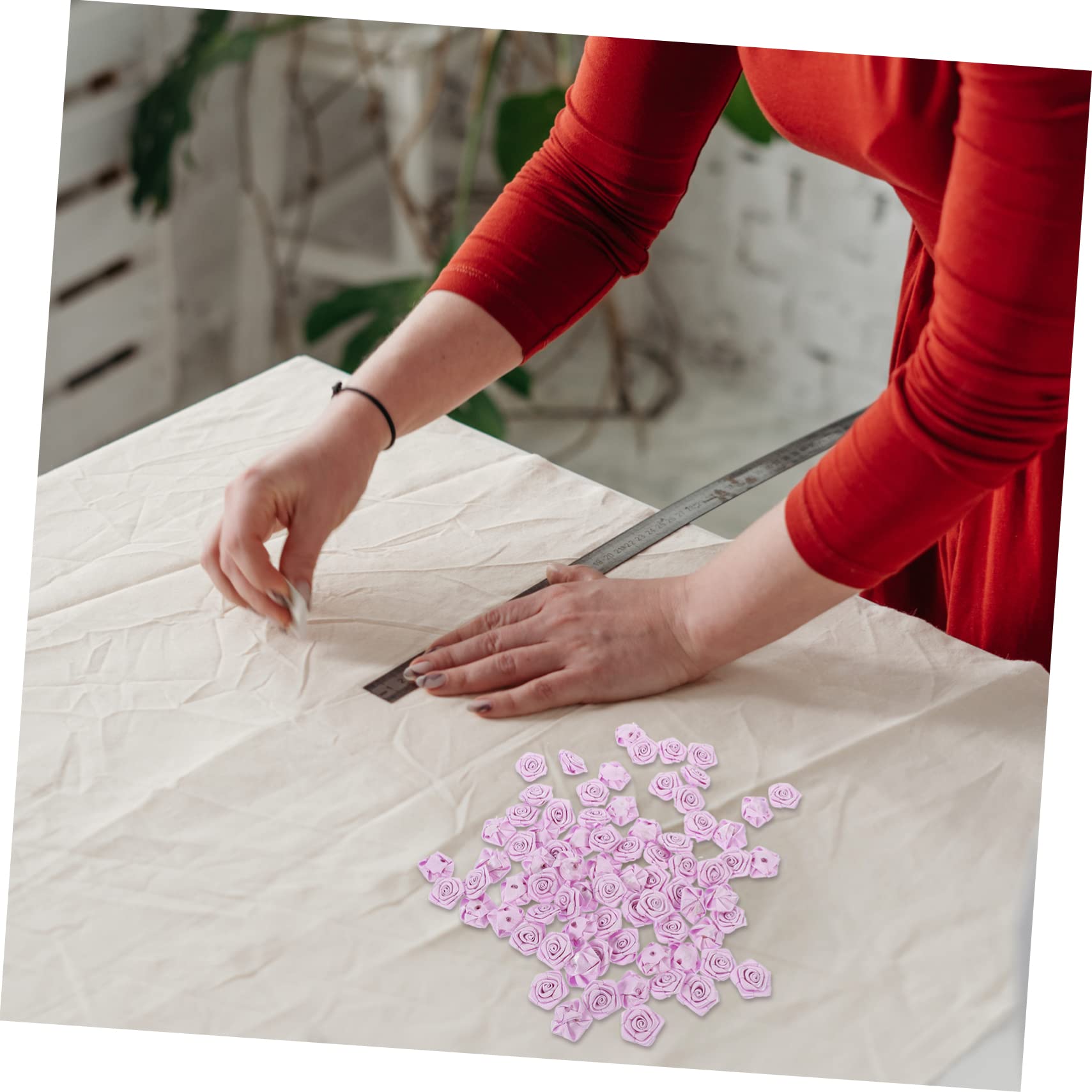 500stücke Künstliche Rosenblüten Aus Polyester Für -projekte Brautstrauß-Dekoration Praktische Kleidung Blumen Für Hochzeiten Und Partys Vielseitige Bastelblumen