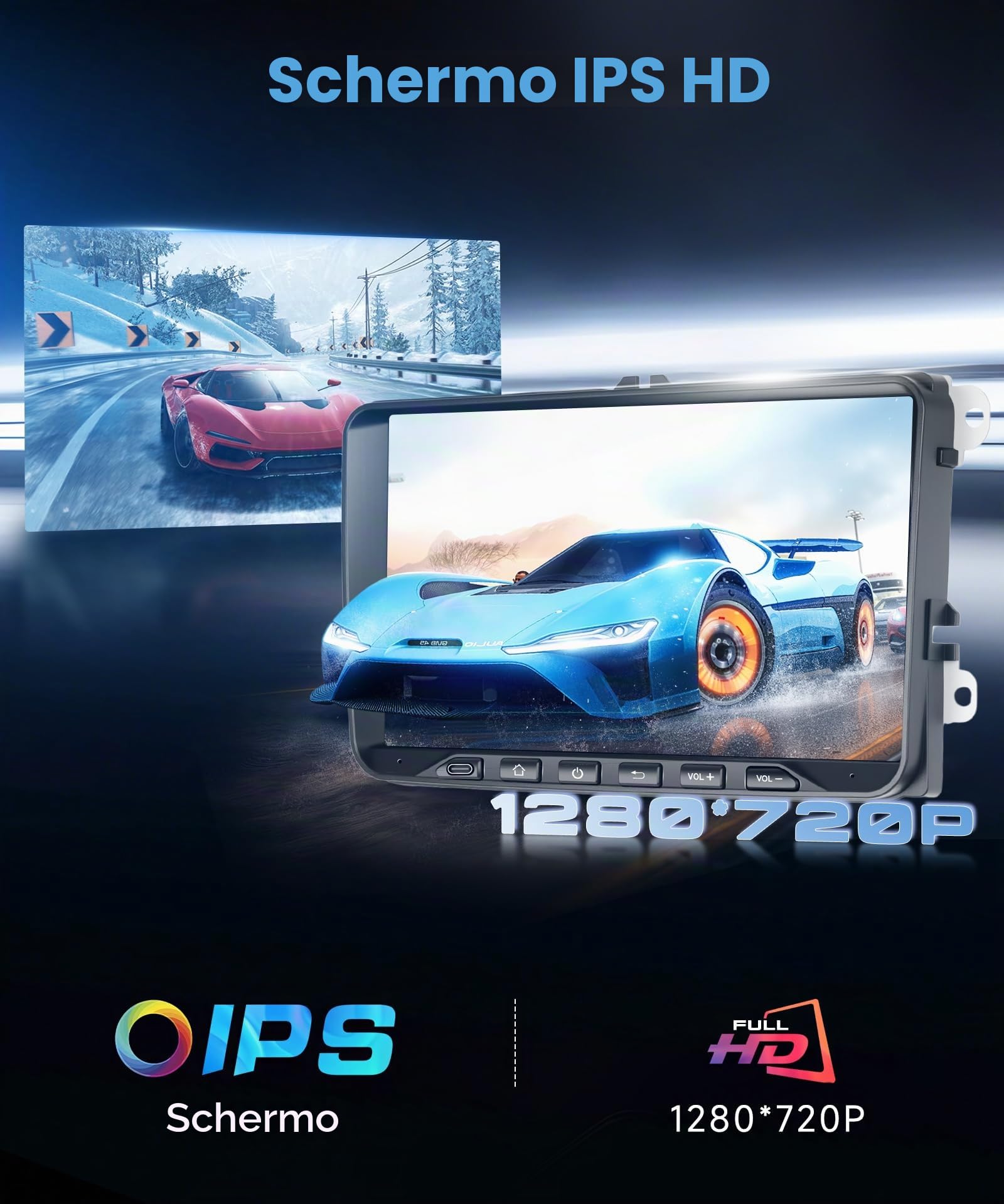 VECHTEL 4G+64G DAB+ Autoradio Android 15 per VW Golf 5 6 Passat Jetta Caddy EOS T5 Tiguan Touran CC Polo, 9" Schermo co Carplay Android Auto senza Fili GPS WiFi USB Tipo-C Bluetooth FM RDS Retrocamera