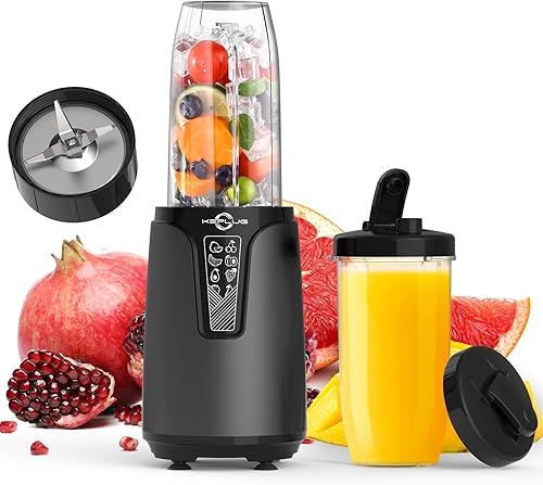 Licuadora portátil para batidos y batidos, licuadoras personales de 850 W para cocina con 6 aletas, licuadora de batidos con 2 tazas para llevar de