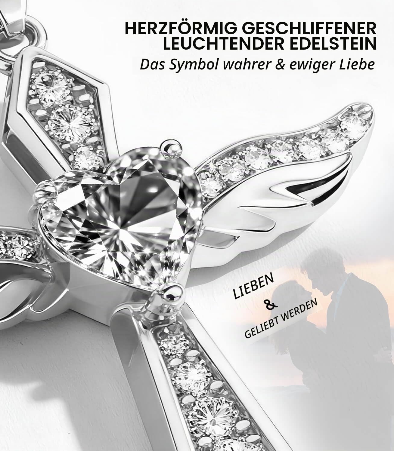 LOVANS Kreuz Kette Halskette Damen Sterling Silber 925