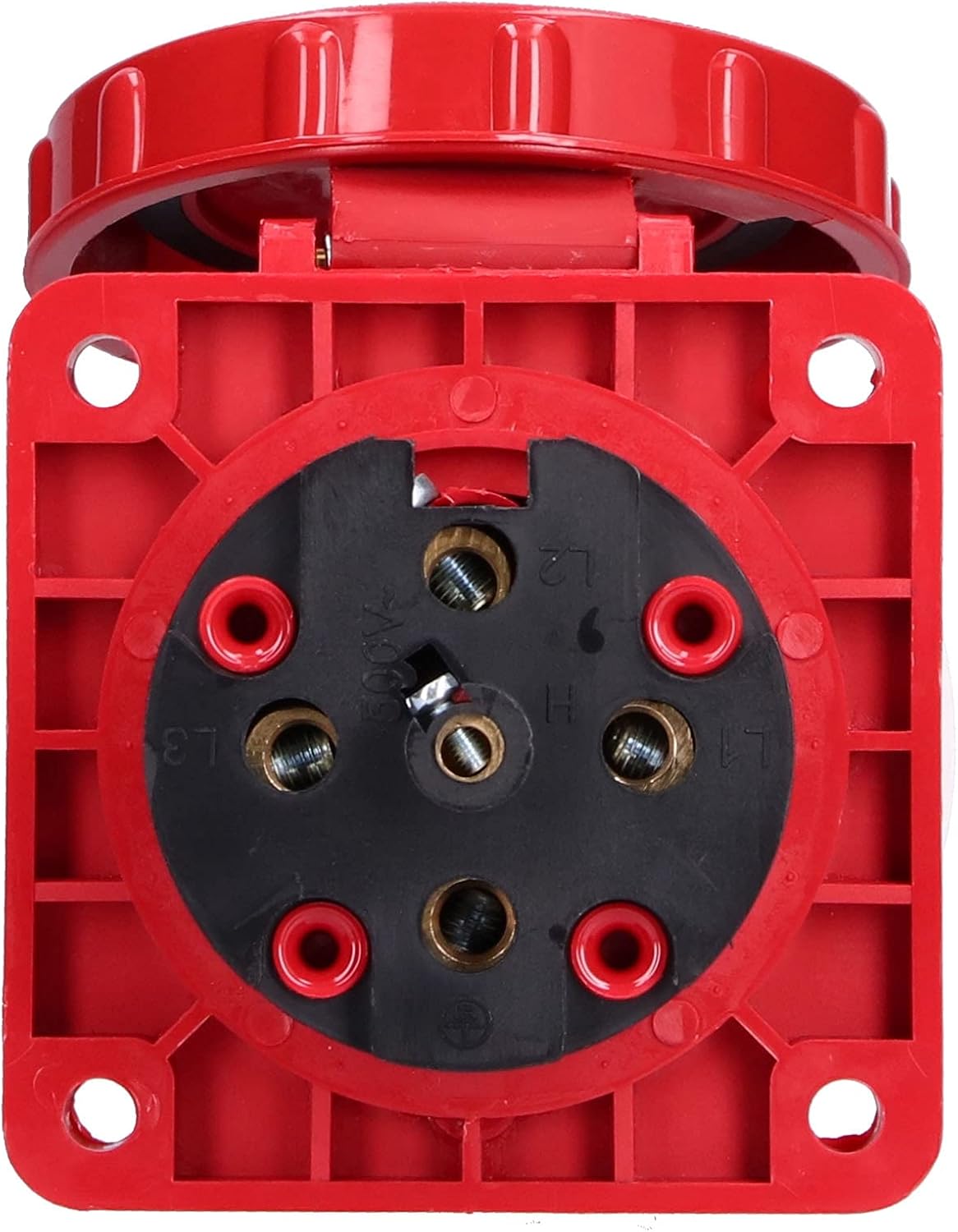 3 Phase 4 Pin Waterproof Concealed Socket Industrial Plug, 380‑415V 63A Power Connector Set, PA66 Insulation Shell Industrial Plug Socket Set