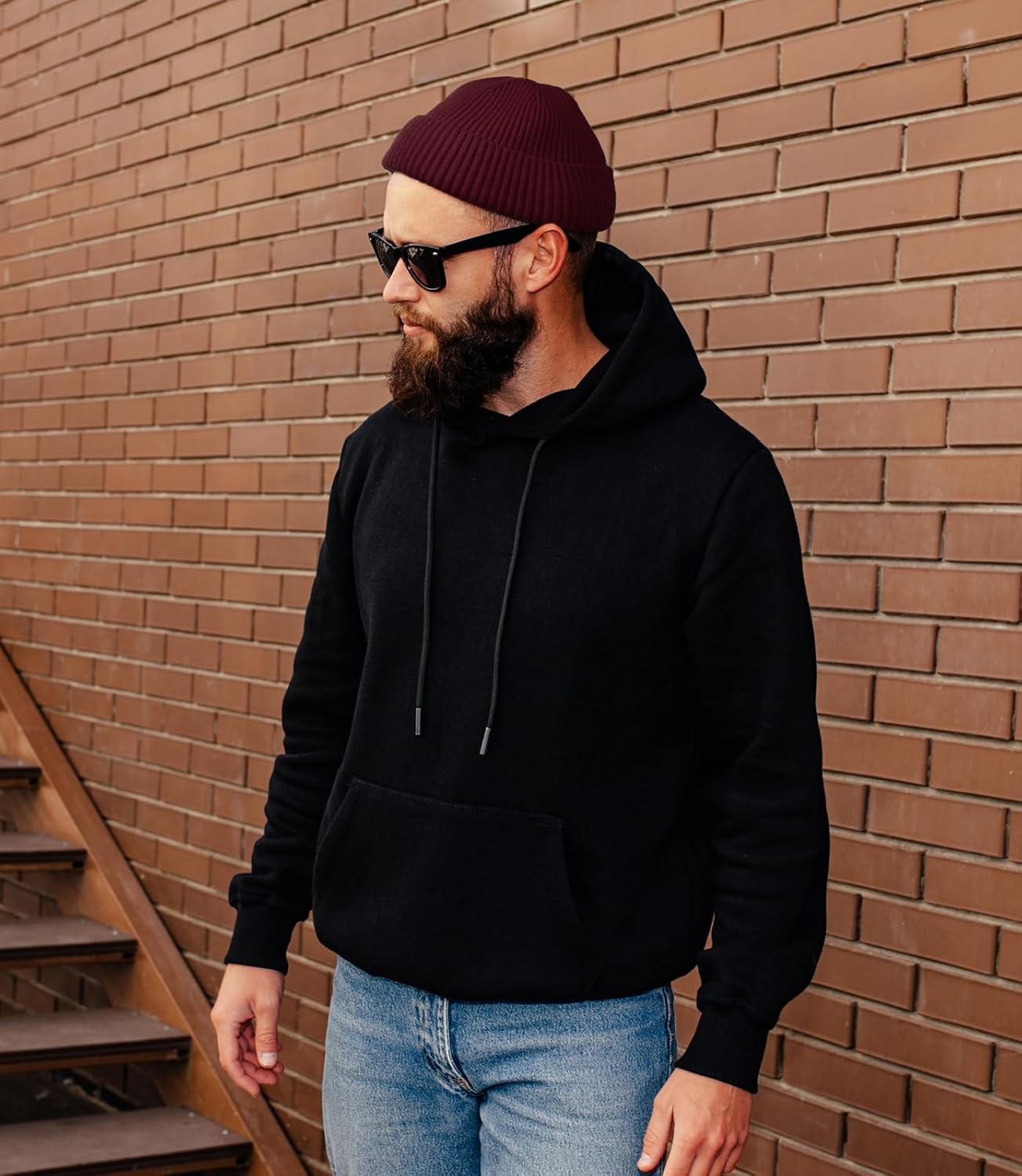 ROYBENS Swag Wool Knit Cuff Short Fisherman Beanie for Men Women, Winter Warm Hats - Image 6