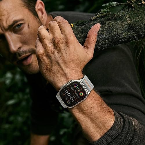 Miniatura 6 de Suitisbest Paquete de 2 correas deportivas compatibles con Apple Watch Ultra de 49mm 46mm 45mm 44mm 42mm 41mm 40mm 38mm, correa deportiva elástica