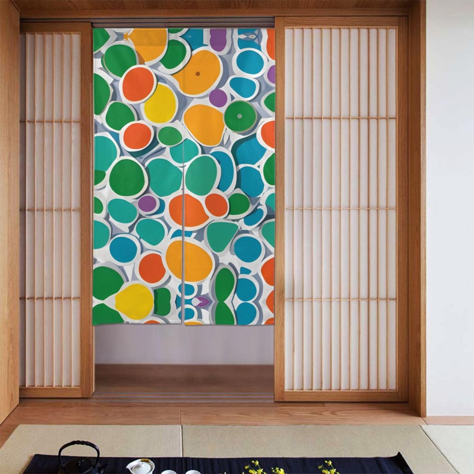 Rideaux occultants de chambre 142x86 cm paire de rideau de porte coloré