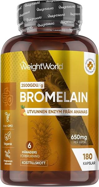 WeightWorld Bromelain 650mg Veganska Kapslar 180st