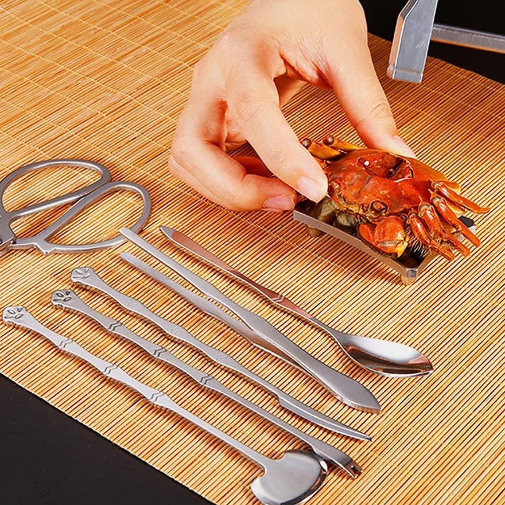 Stainless Steel Seafood Tools Set with Portable Storage Bags Small and exquisite seafood necessary tools for crab, lobster and hairy crab lobster cutlery