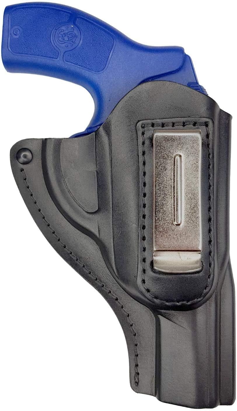 VlaMiTex Leather Holster Revolver J Frame S Fits Smith & Wesson 31/34/36/38/43/60/351/360/442/637/638/640/642/649 Chiefs Special/Ruger LCR/Taurus 85 and 856 / Kimber K6S