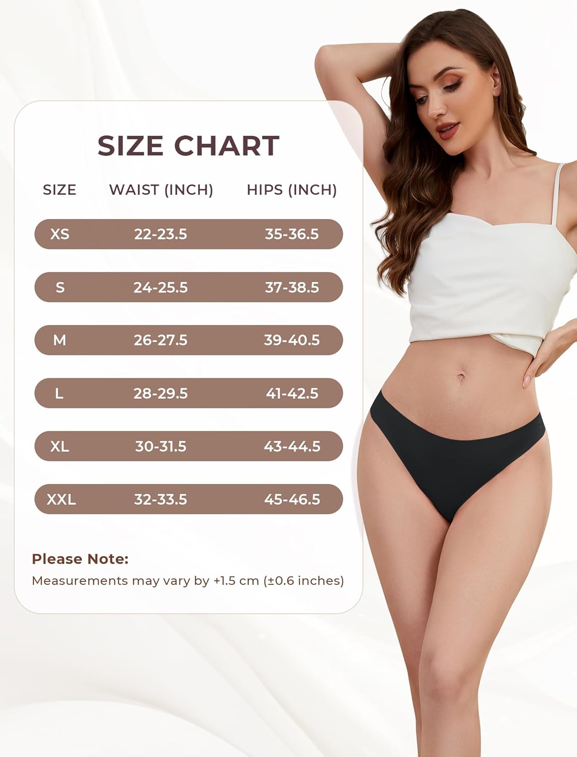 voenxe Seamless Thongs for Women,No Show Ladies Underwear,Invisible Comfortable Panties,Low Rise Gym Workout Undies,5 Pack - Image 6