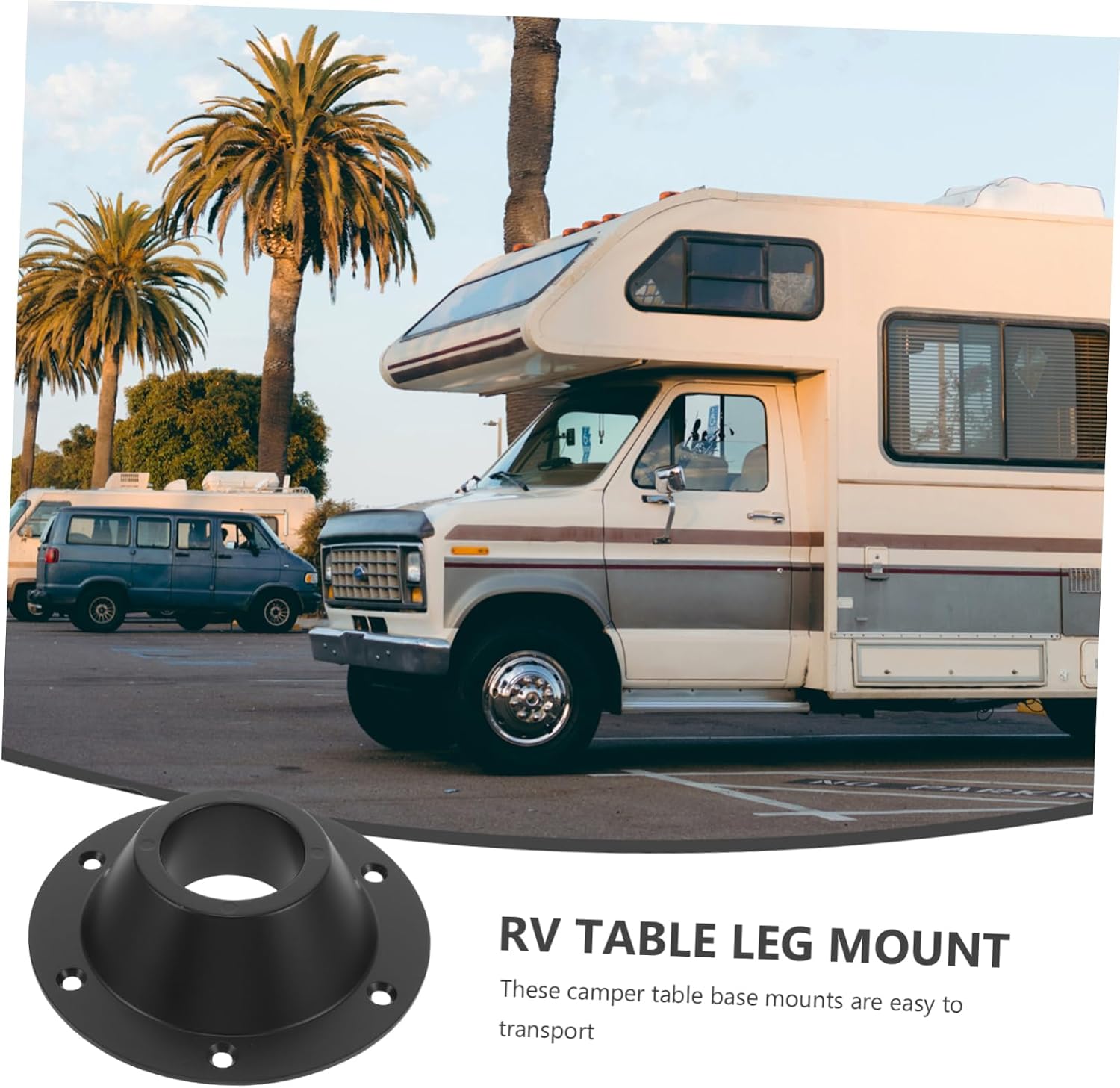 2pcs Rv Table Base for Camper and Yacht Floor Mount Pedestal Table Base Accessory Dining