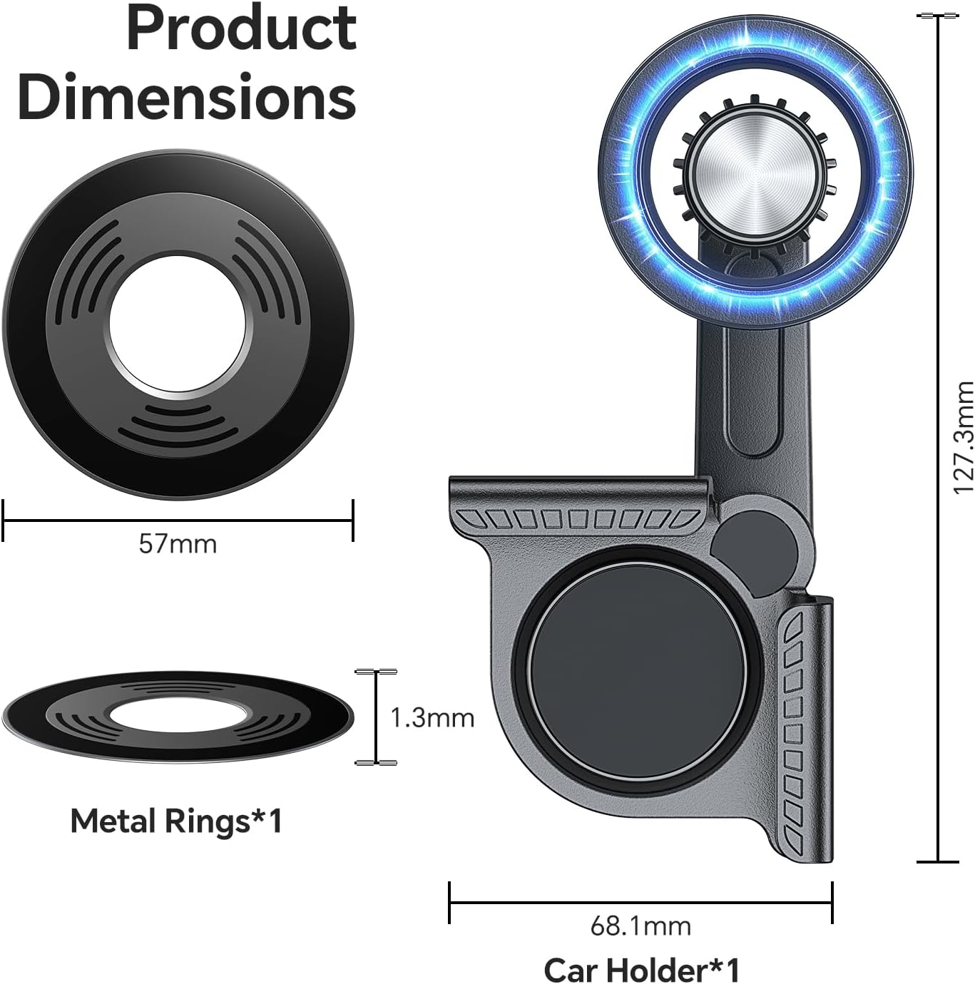 for Magsafe Car Mount, Tesla Phone Mount for Car【20 Strong Magnets】Magnetic Phone Holder for Car Tesla Phone Holder Model Y/3/S/X Accessories, No Glue Required, for iPhone 17 Pro Max 16 15 14 - Image 9