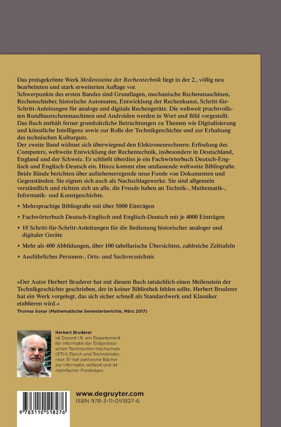 Mechanische Rechenmaschinen, Rechenschieber, historische Automaten und wissenschaftliche Instrumente (Herbert Bruderer: Meilensteine der Rechentechnik)