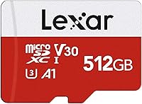 Vista 30 de Lexar E-Series - Tarjeta micro SD de 64 GB, tarjeta de memoria flash microSDXC UHS-I con adaptador, 100 MB/s, C10, U3, A1, V30, Full HD, 4K UHD