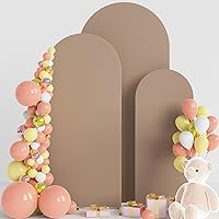 Vista 31 de Wokceer Juego de 3 fundas de arco de boda de elastano ajustadas para arco de boda para parte superior redonda, soporte de arco de Chiara