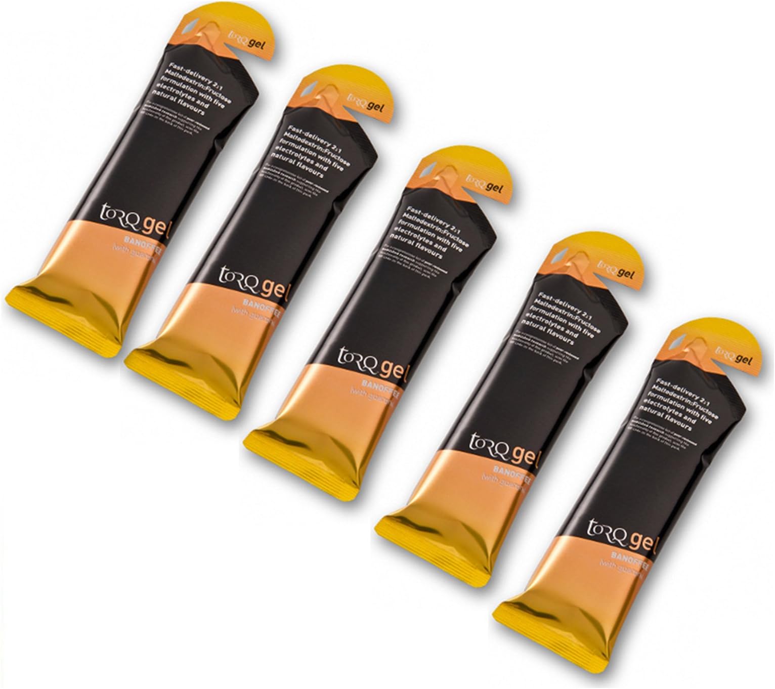 Torq Energy Gel 45g (Banofee (with Guarana), 5 x Sachets)