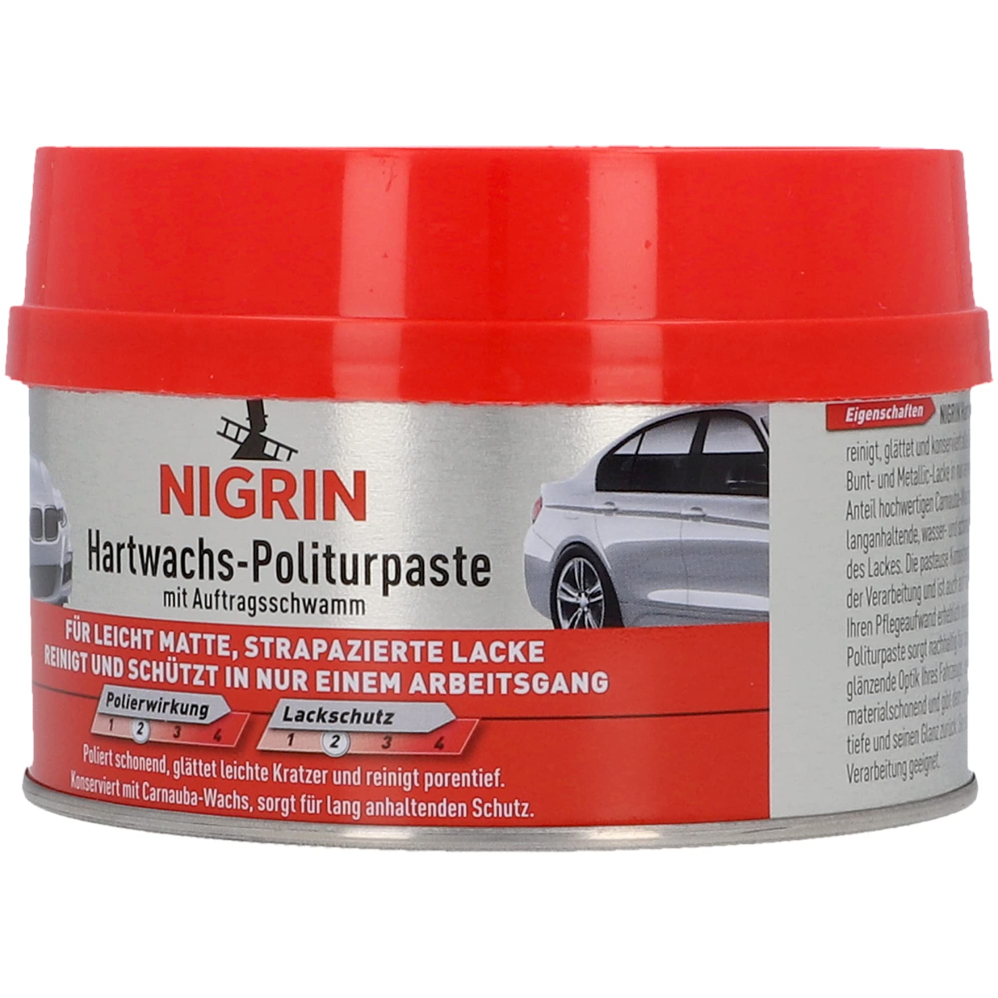 Nigrin 72943 pasta do polerowania twardego wosku, 250 ml