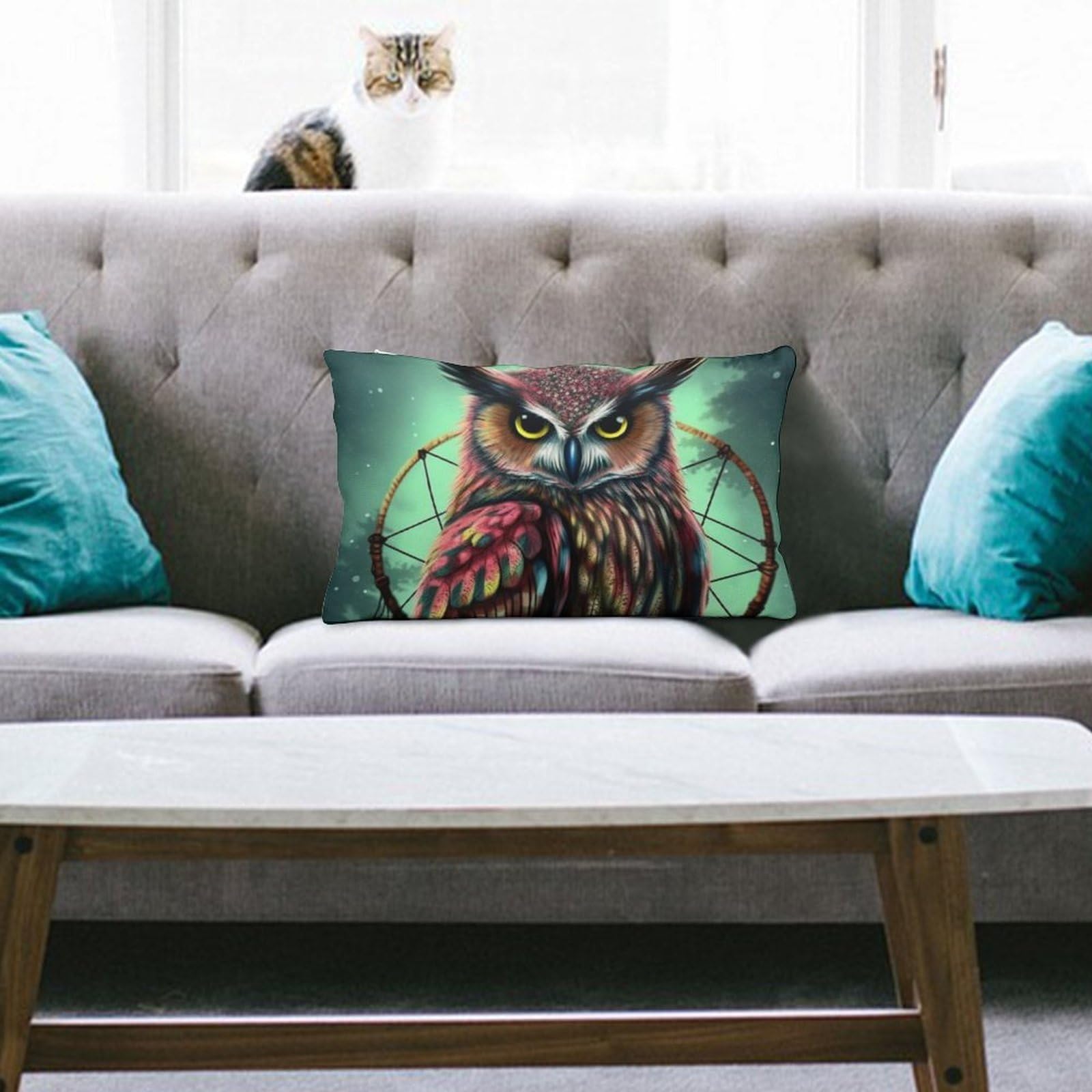 NTVOWPZO Decoration Throw Pillow Covers 8"x12" Pillowcases Covers Owl Soft Pillowcases Modern Farmhouse Home Decor Sofa Cushions Covers for Couch Bed Living Room