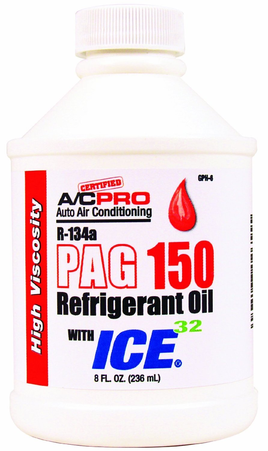 Interdynamics (GPH-6) 8 oz. PAG 150 High Viscosity Oil with ICE 32 Lubricant Enhancer … (6 PACK)