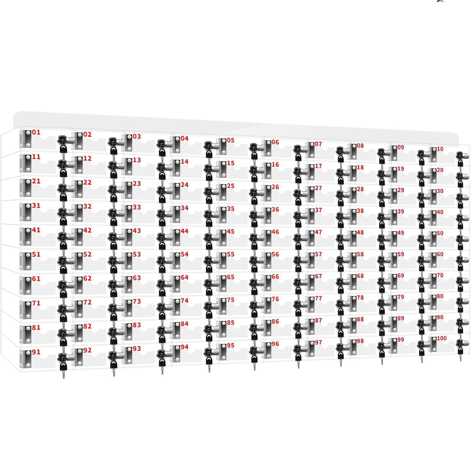 Caja de Almacenamiento para teléfonos móviles Soporte acrílico para teléfonos móviles Caja de Almacenamiento de Escritorio Caja de Almacenamiento de teléfonos móviles de acrílico con 100