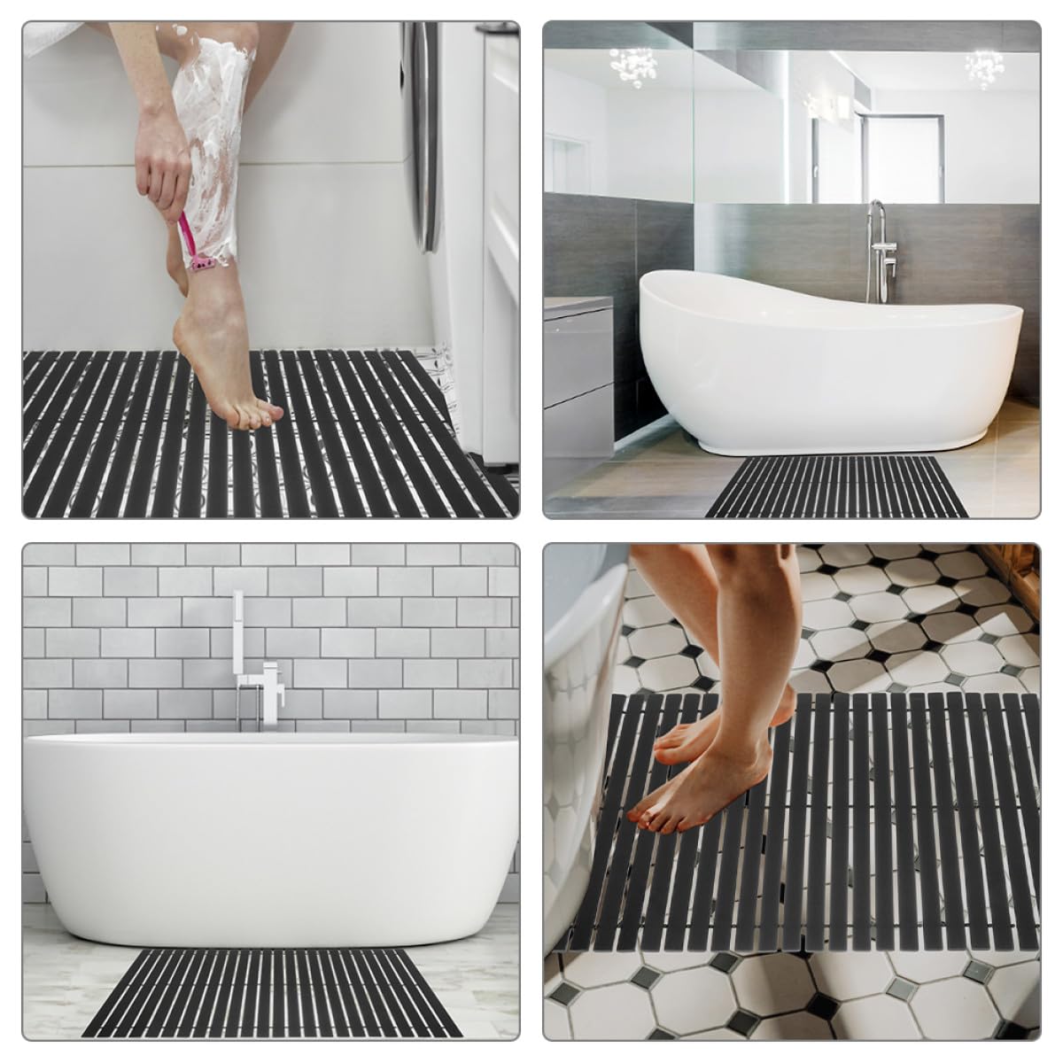 Ipetboom Alfombra Diseño Simple de Natural Antideslizante y Resistente al Desgaste para Uso en Habitación y Baño