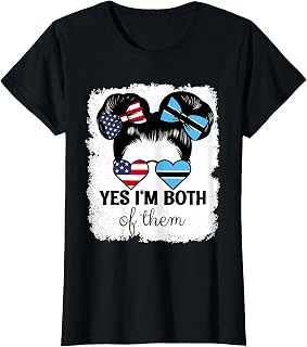 Yes Im Both of Them USA and Botswana Mix Girl Heritage T-Shirt