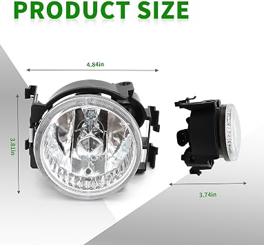 Pair Fog Light Assembly Compatible with Impreza 2011-2014/ Legacy 2008-2009/ WRX STI 2013-2014 Front Right & Left Fog Lamp Driver and Passenger Side 84501AG120 84501AG130