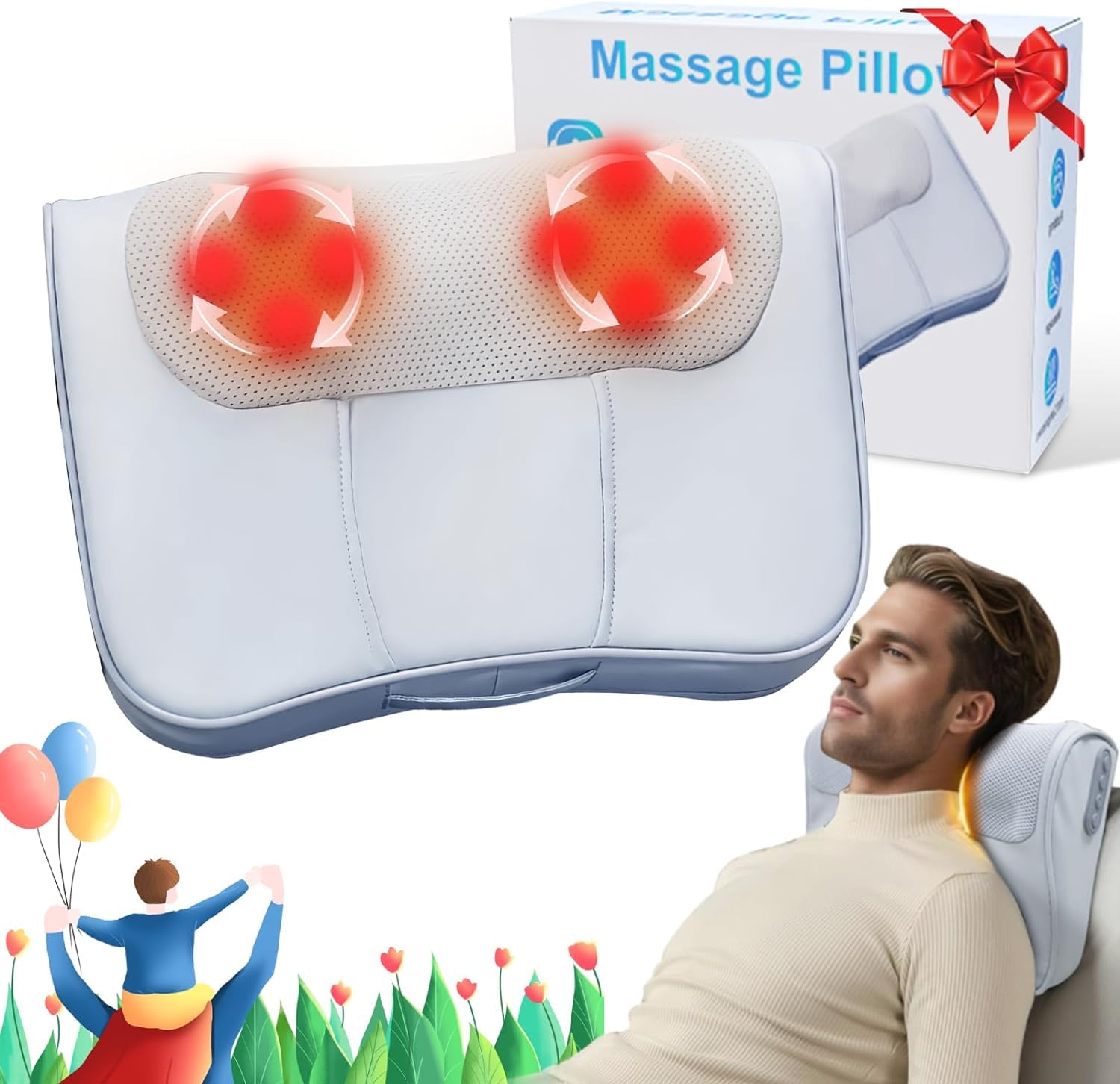 Fathers Day Dad Gifts- Fathers Day dad Gifts from Daughter Wife- Neck Back Massager with Heat Fathers Day dad Gifts from Son Fathers Day dad Gifts for Fathers Day