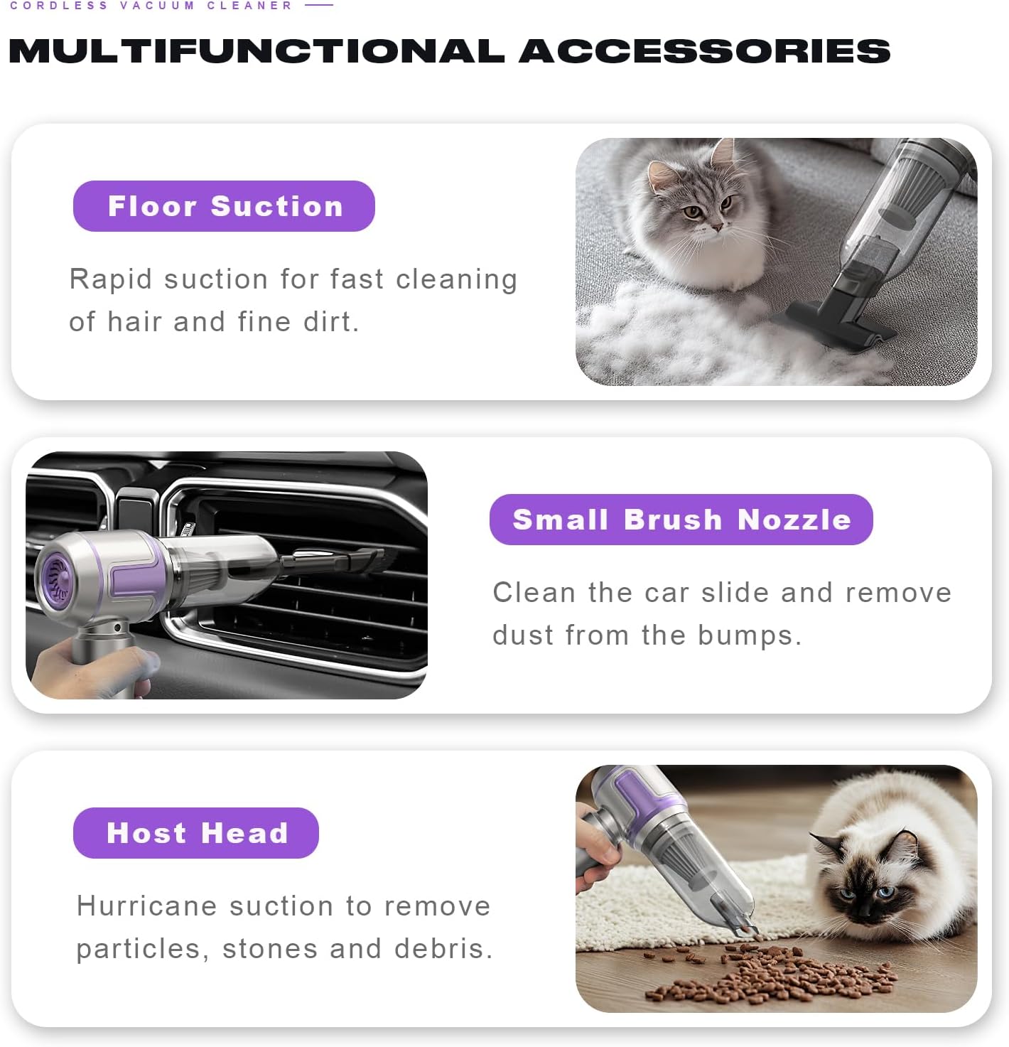 Multifunctional accessories for vacuum cleaner
