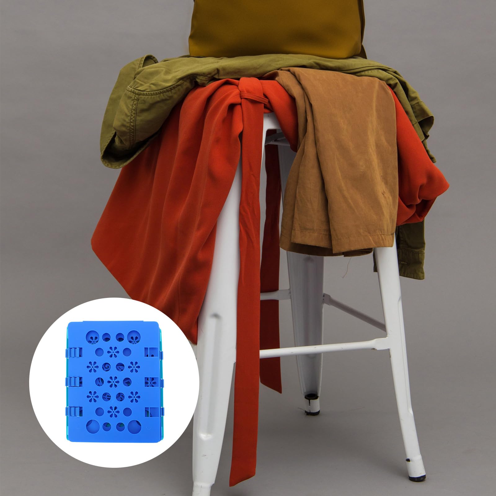 SOLUSTRE Praktisches Faltbrett aus Kunststoff zum Schnellen und Knitterfreien Zusammenlegen von Kleidung und Hemden für Schubladen und Kleiderschrank Blau