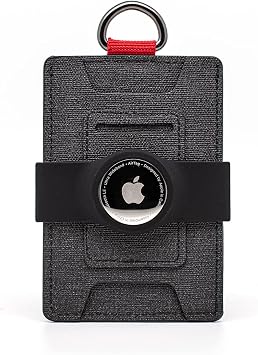 Dango Slim Minimalist Wallet for Men - RFID Blocking - Durable Dtex Water Resistant Material- AirTag, Black