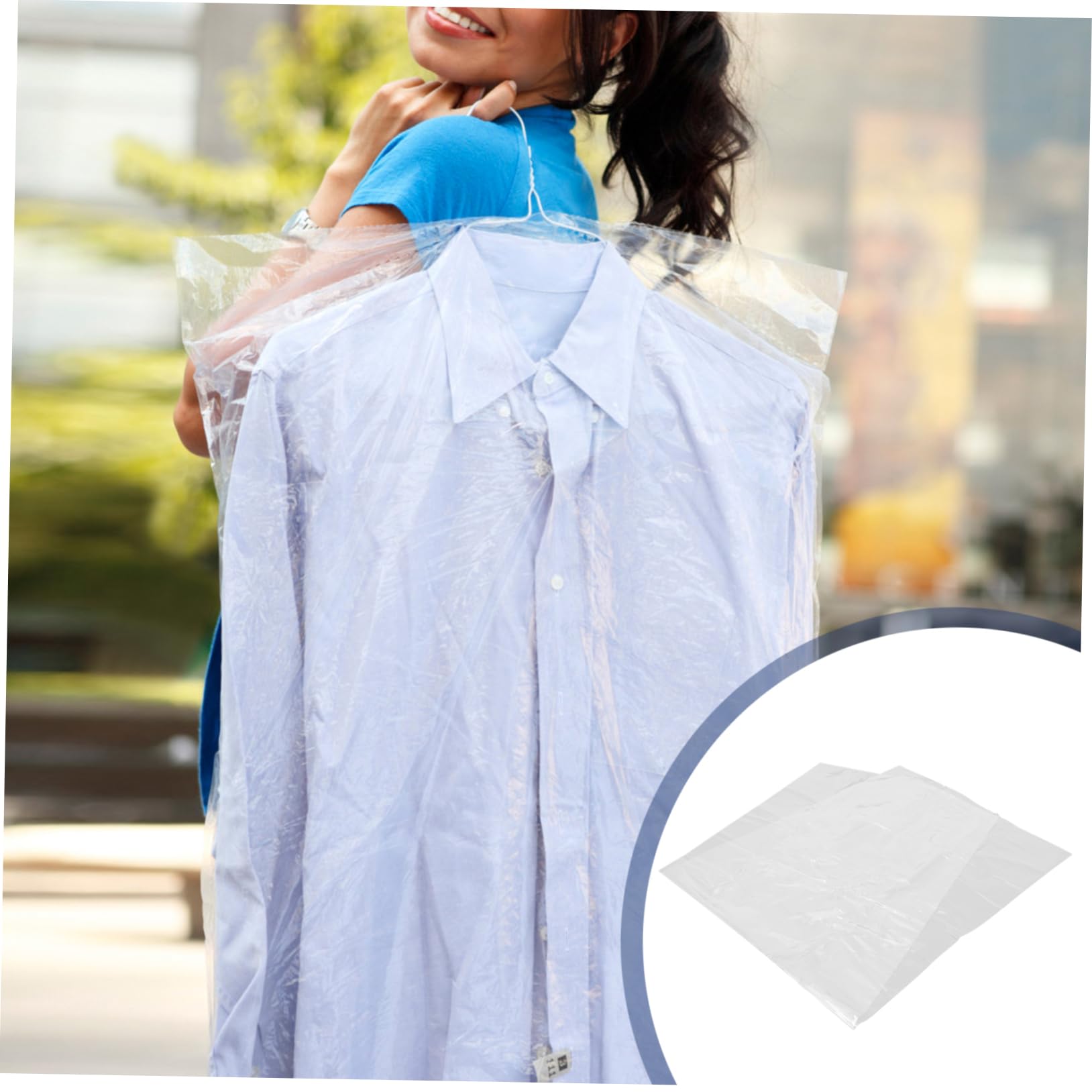 IMIKEYA 30piezas Funda Antipolvo Para Ropa Transparente Protector De Armario Para Trajes y Abrigos Bolsa De Almacenamiento Colgante Para Guardar Ropa De Vestir