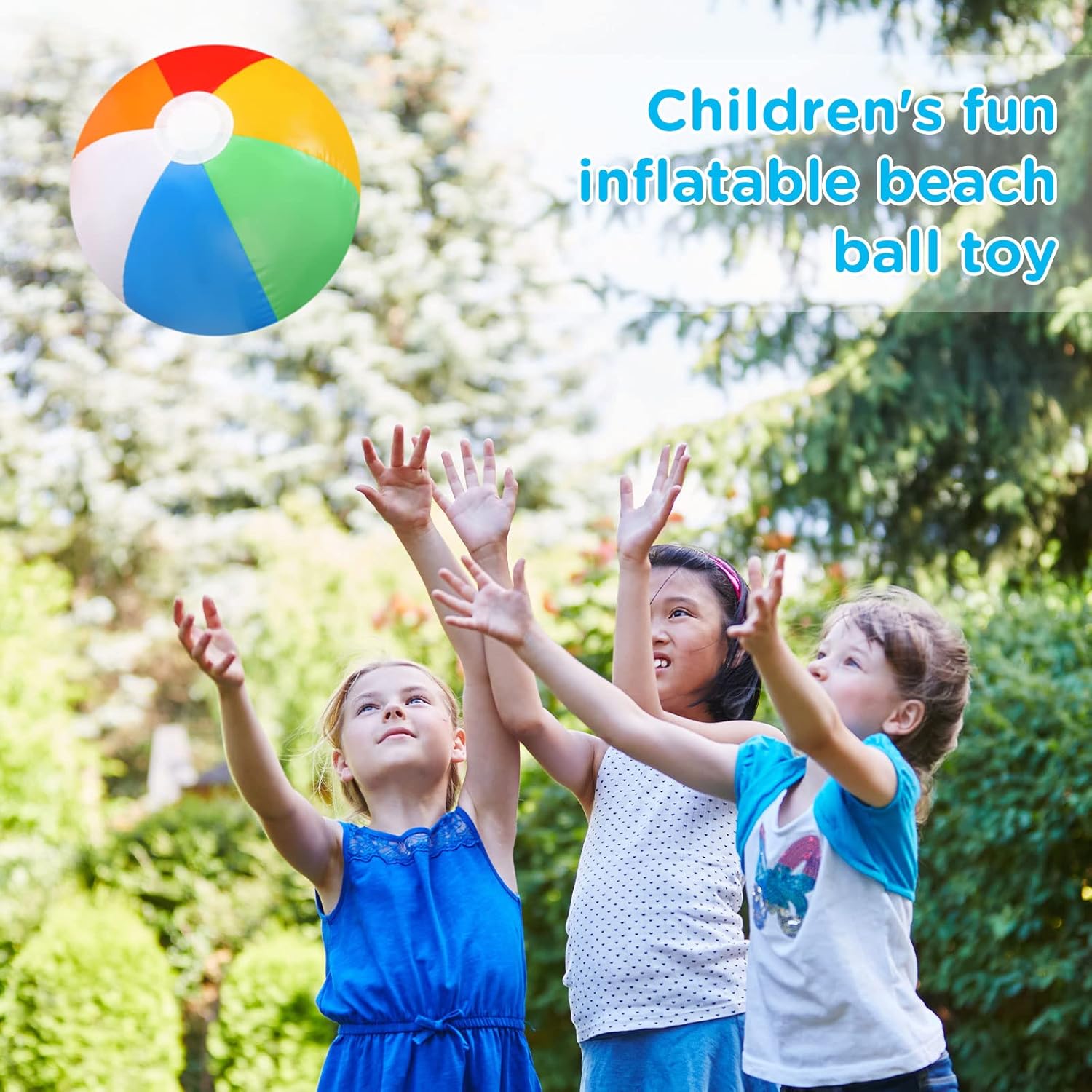 Tanlade 50 Pieces Inflatable Beach Ball Bulk 10 Inch Beach Balls Fun Pool Party Favors Pool Beach Balls Summer Birthday Water Game Toys