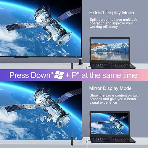 Miniatura 5 de RayCue Adaptador USB C a HDMI, adaptador USB tipo C 4K a HDMI (Thunderbolt 34) compatible con iPhone 15 ProMax, MacBook ProAir, iPad ProAir, Samsung