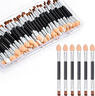 50 aplicadores de sombra de ojos, cepillo de ...