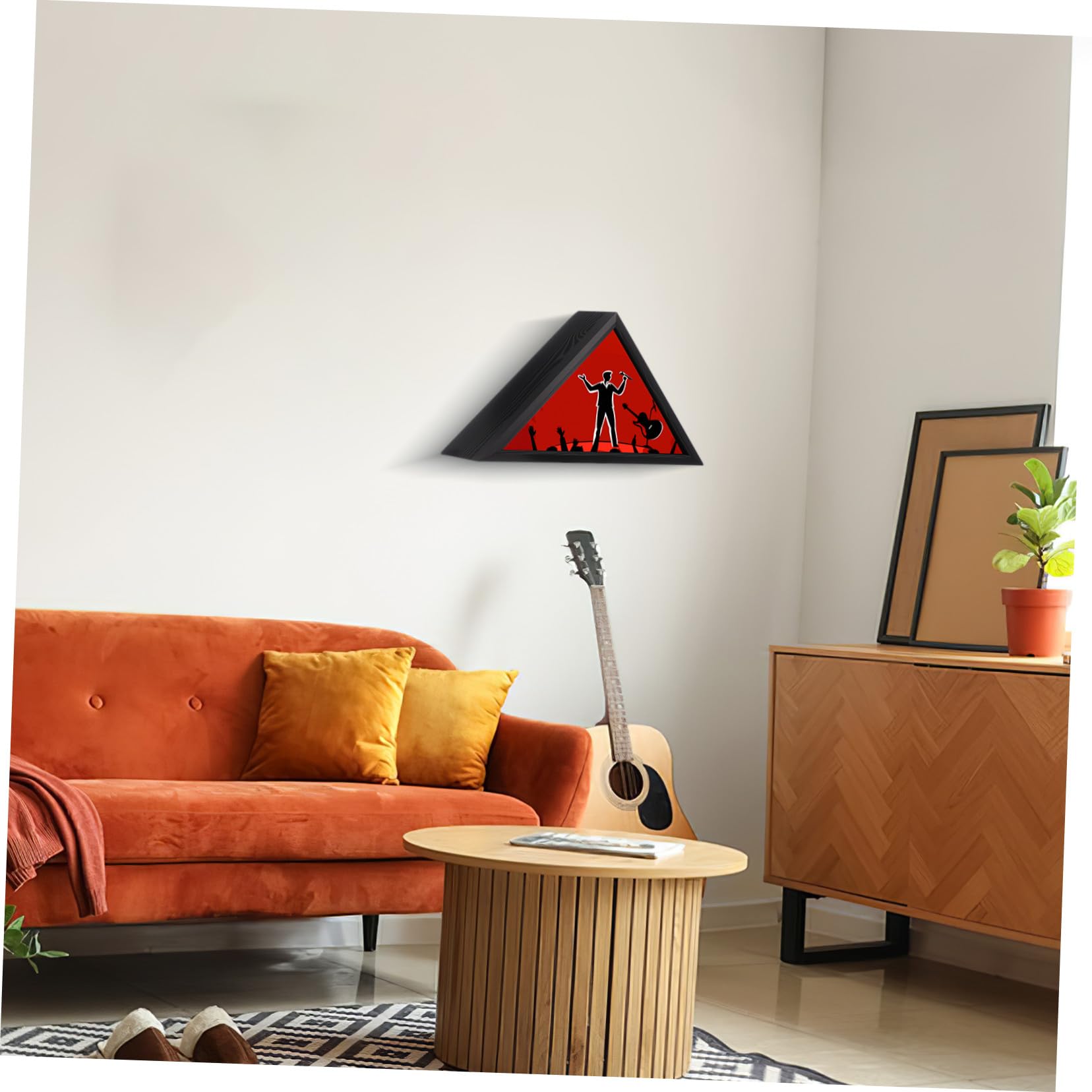 Toyvian Caja de Madera para Bandera Triangular con Funda Protectora Almacenamiento Seguro para Banderas Decoración Rústica para Salón y Dormitorio Caja Organizadora Resistente