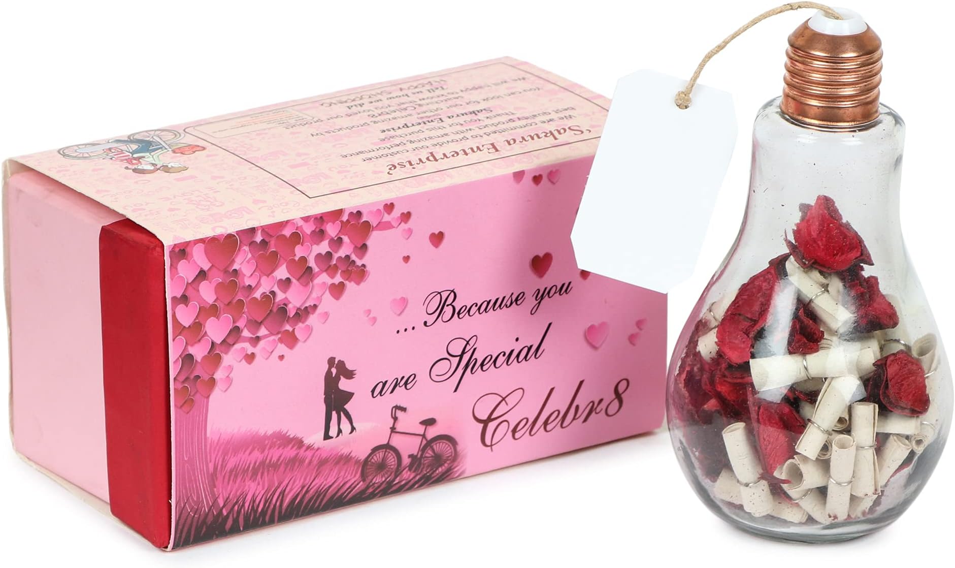 Celebr8 52 Printed Love Romantic Messages, I Love You Gifts, Confession Box, Wedding Anniversary Gift for Wife, Best Gift for Anniversary, Birthday Gift for Girlfriend Boyfriend Husband Partners