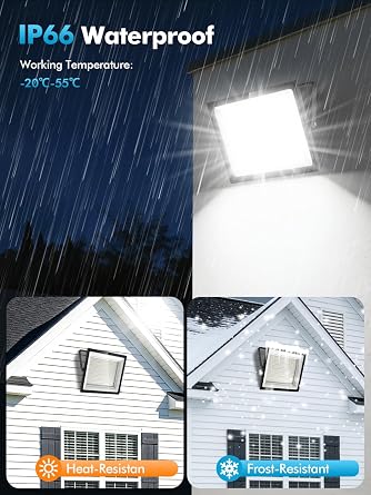 500W LED Floodlight Outdoor,50000LM Super Bright LED Security Lights,6500K Cold White Flood Lights Outdoor,IP66 Waterproof Outside Light,Outdoor Light for Yard Garden Garage [Energy Class F]