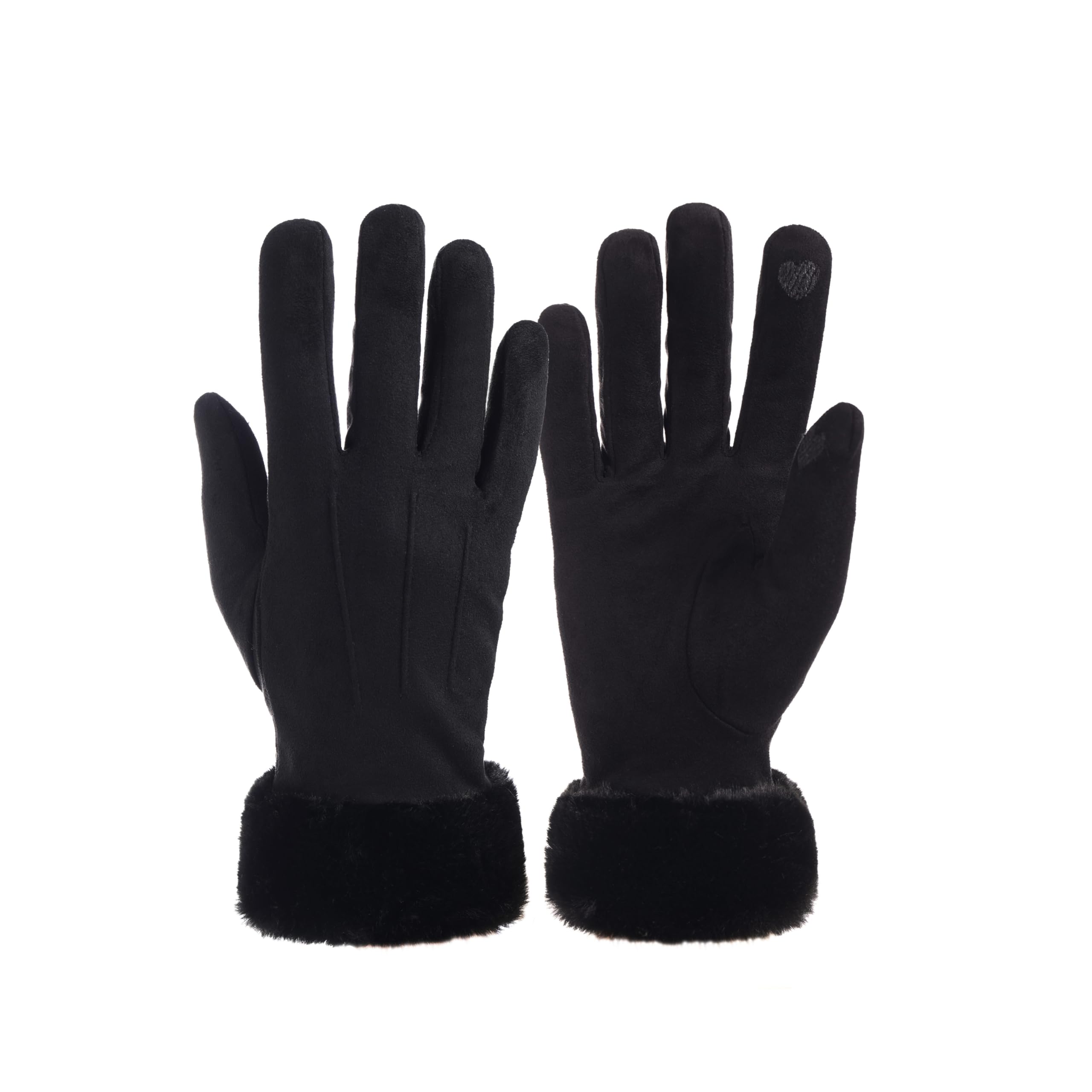 Aoomzoon Guantes de invierno para mujer, guantes de forro polar elástico con pantalla táctil, forro de punto térmico, guantes cálidos para clima frío