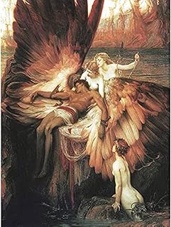 Fine Art Prints James Mourning For Icarus Myth Greek Wings Painting Art Print Canvas Premium Wall Decor Poster Mural, 16 x 12 inches