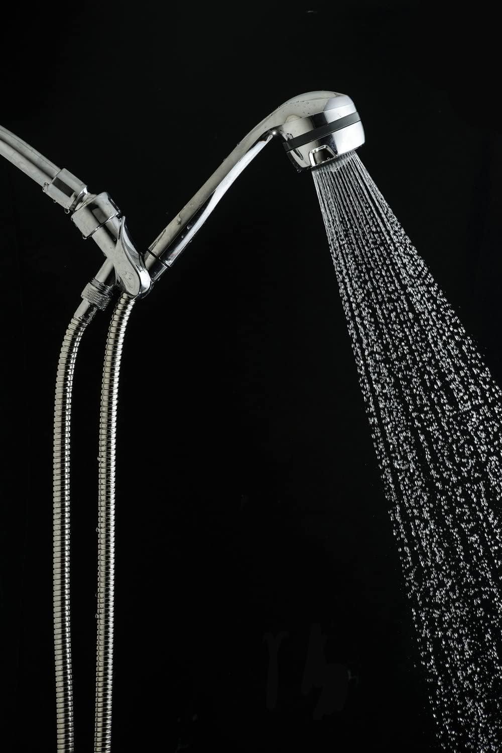 Strongest, Most Powerful Handheld for Low Water Pressure Fire Hydrant Spa Handheld and Shower Heads (Handheld Massage Spray Head with 59" Hose, WITHOUT Push Button Shut Off on Handle)