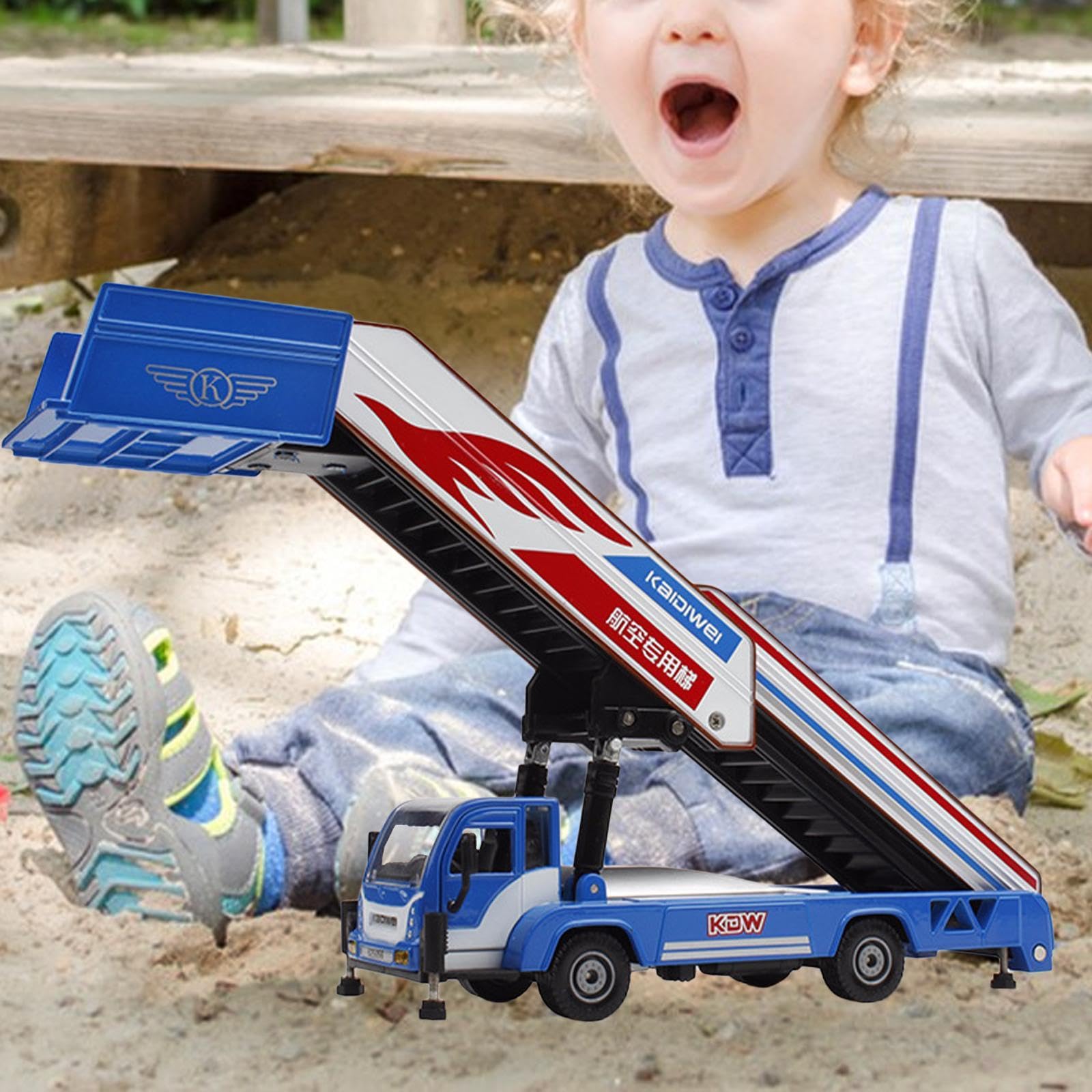 Spielzeugauto Modell Im Maßstab 1:43, Realistischer Transporter LKW, Faltbar, Aus Metallguss, für Jungen Im Alter von 3 bis 8 Jahren, Blau
