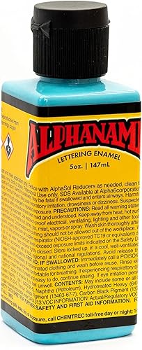 Miniatura 104 de Alphanamel Imitation Gold - Pintura esmaltada para rayas, pintura de letreros, letras, bellas artes, 36 colores, varios tamaños, 2.5 onzas azul