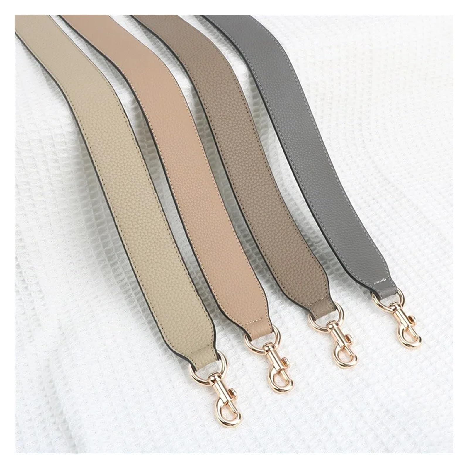 3,8 cm * 58 cm Skórzany szeroki pojedynczy pasek do torby na ramię Wymienny pasek pod pachami Damski pasek torebki lingli(Szary,Light gold buckle)